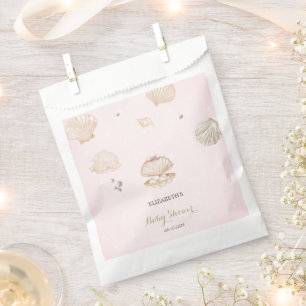 Little Pearl Seashells Dots Baby Shower Favour Bag