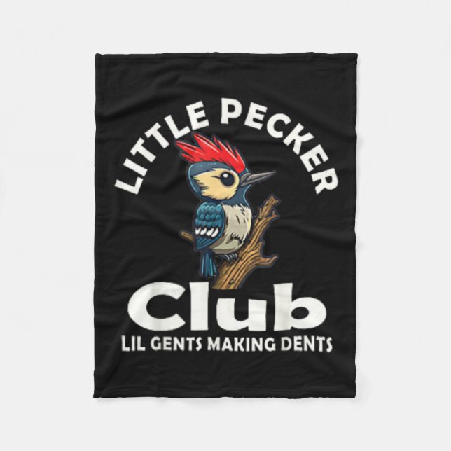 Little Pecker Club Front And Back  Fleece Blanket (Front)