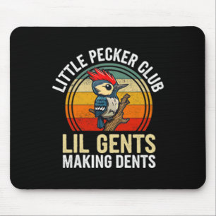 Little Pecker Club Lil Gents Making Dents Funny Mouse Pad