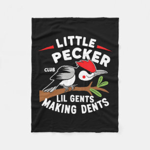 Little Pecker Club Lil Gents Making Dents Retro Wo Fleece Blanket