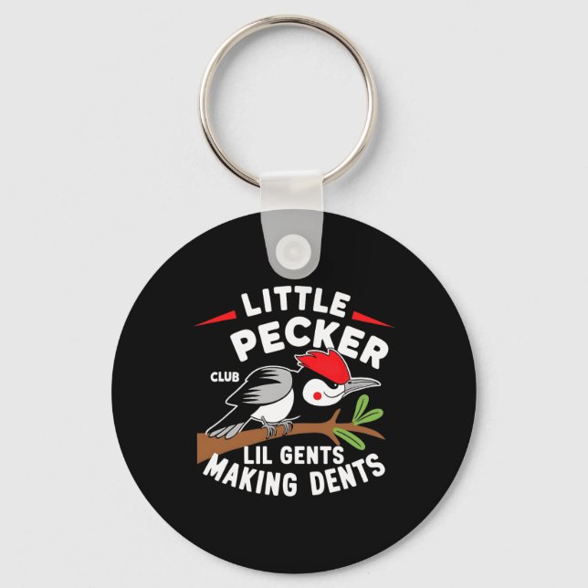 Little Pecker Club Lil Gents Making Dents Retro Wo Keychain (Front)