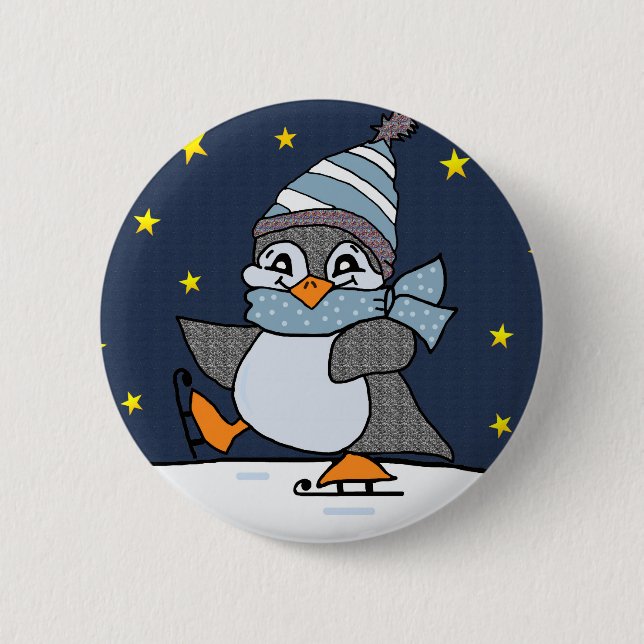 Little Penguin 2 Inch Round Button (Front)
