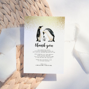 Little Penguin   Baby Shower Thank You Card