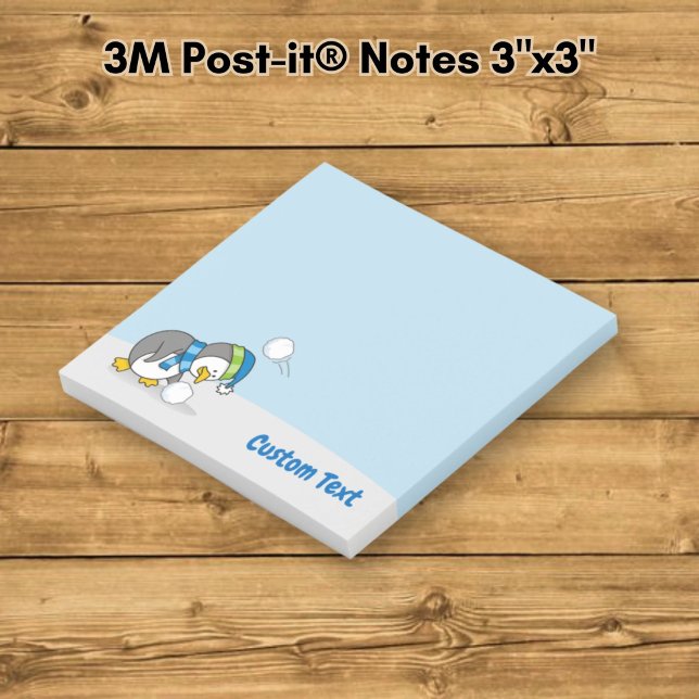 Little Penguin Getting a Snow Ball Post-it Notes (Creator Uploaded)