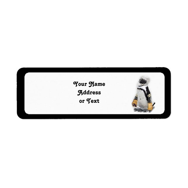 Little  Penguin Wearing Hockey Gear (Front)