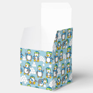 Little penguins background favor box