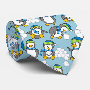 Little penguins background tie