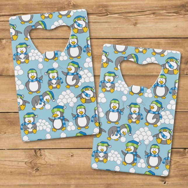 Little penguins background wallet bottle opener (Creator Uploaded)