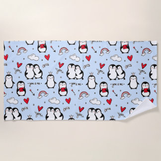 Little Penguins Beach Towel