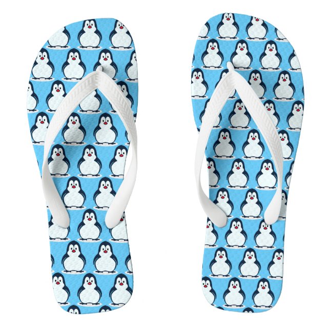 Little Penguins Design Flip Flops (Footbed)