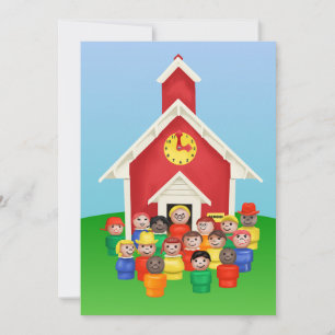 Little People Schoolhouse Holiday Card