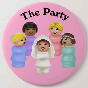 Little People - Wife of The Party 6 Inch Round Button