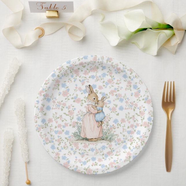 Little Peter Rabbit and Mom Paper Plate (Wedding)