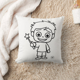 Little Phiri und Zauberstab Throw Pillow
