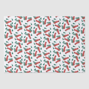 Little Pickup Truck Christmas Tree Pattern Red Tissue Paper