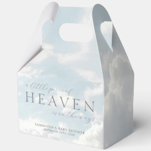 Little Piece of Heaven Clouds Baby Shower Gable Favor Box