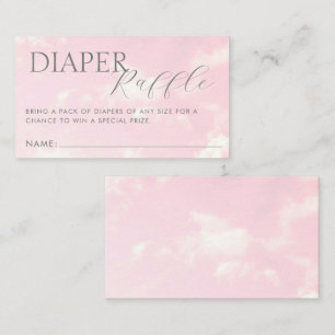Little Piece of Heaven Diaper Raffle Baby Shower Enclosure Card