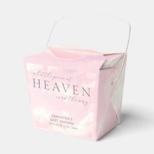 Little Piece of Heaven Pink Clouds Baby Shower Favor Box