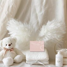 Little Piece of Heaven Pink Diaper Raffle Card