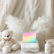 Little Piece of Heaven Rainbow Diaper Raffle Card