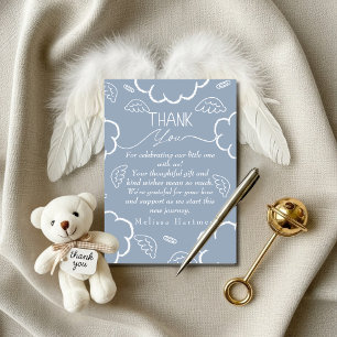 Little Piece of Heaven Thank You blue card