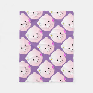 Little piggy fleece blanket