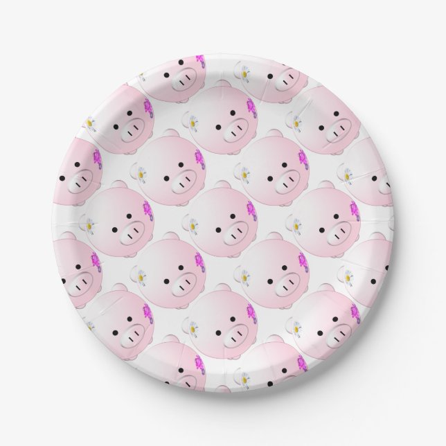 Little piggy paper plate (Front)