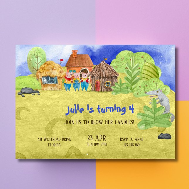 Little Pigs Birthday Invitation (Creator Uploaded)