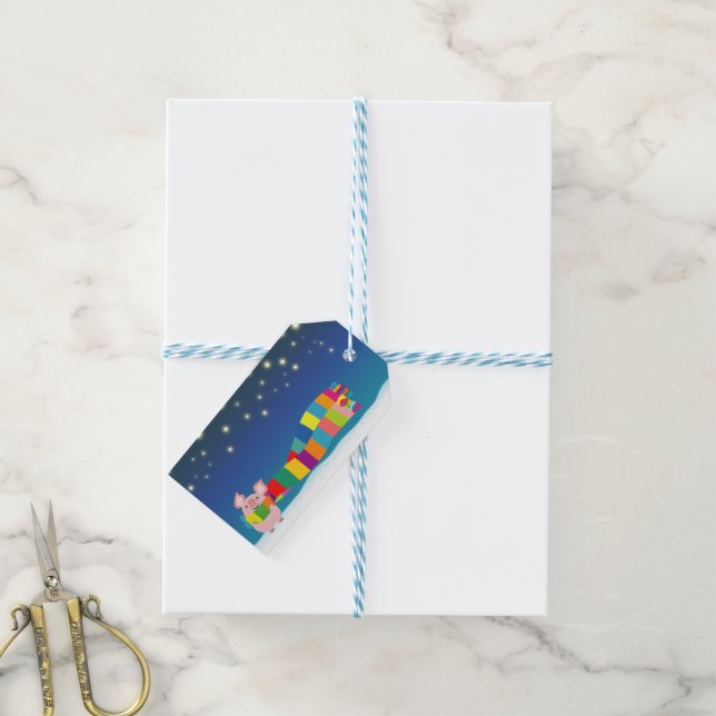 Little Pig's Christmas Gift Tag (With Twine)