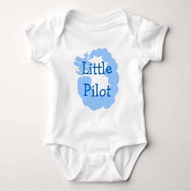 Little pilot baby creeper with flying airplain (Front)