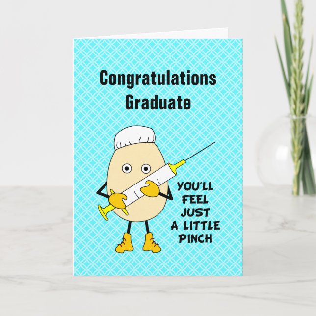 Little Pinch Egghead Nurse Graduation Card (Front)