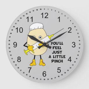 Little Pinch Egghead Nurse Large Clock