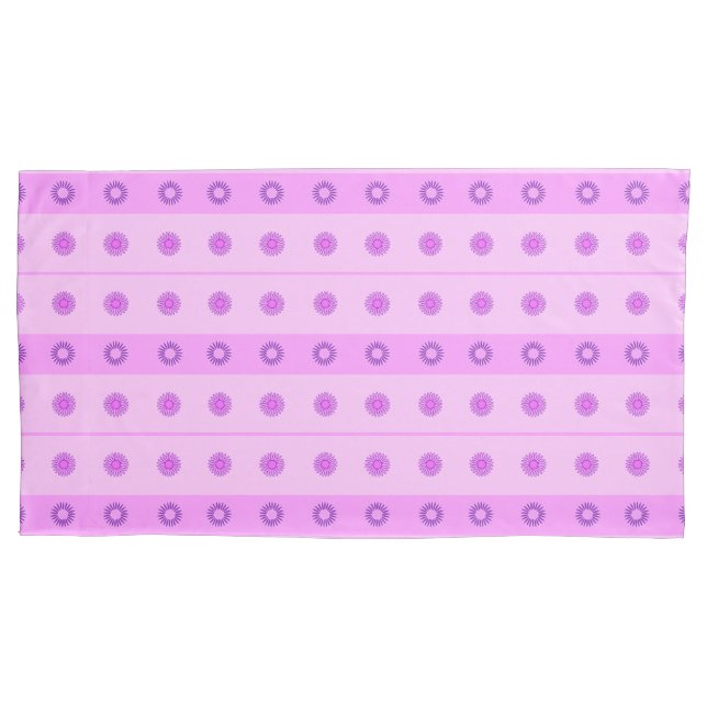 Little Pink and Purple Flowers Pattern Pillowcase (Front)
