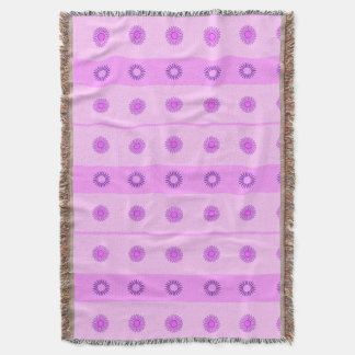 Little Pink and Purple Flowers Pattern Throw Blanket