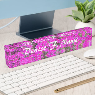 Little Pink Azaleas Personalized Floral Nameplate
