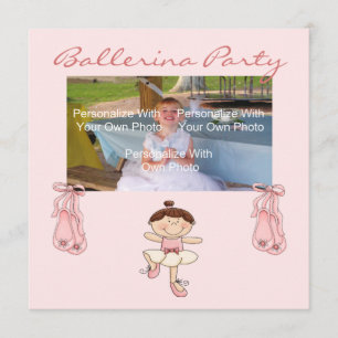 Little Pink Ballerina Party Invitation