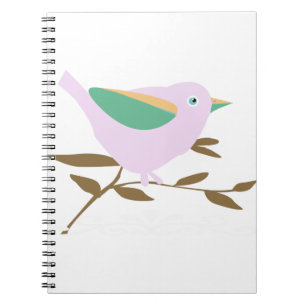 Little pink bird notebook