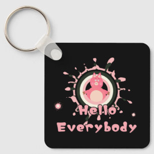 Little pink pig keychain