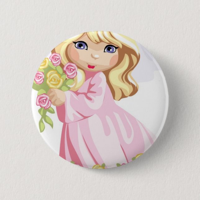 Little Pink Princess 2 Inch Round Button (Front)