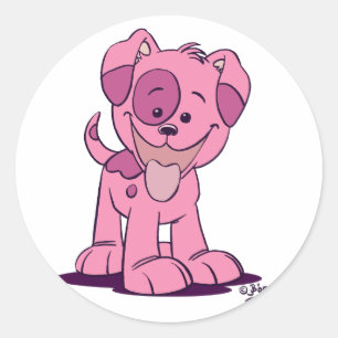 Little pink puppy women sticker