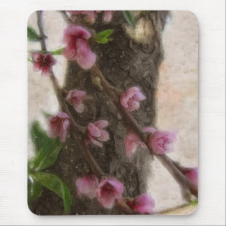 Little Pink Tree Flowers Mouse Pad
