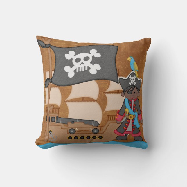 Little Pirate (African American) MOJO Pillow (Front)