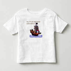 Little pirate birthday toddler t-shirt