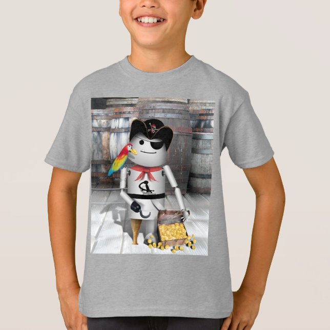 Little Pirate Robo-x9   T-Shirt (Front)