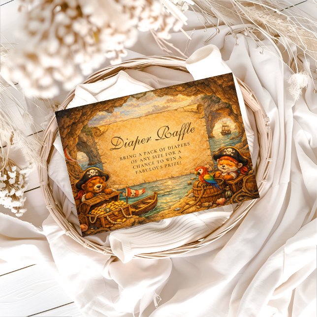 Little Pirates Treasure Voyage Diapper Raffle Enclosure Card (Creator Uploaded)