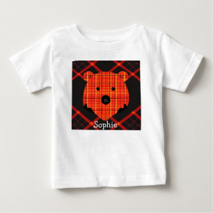 Little Plaid Story Book Bear Baby T-Shirt