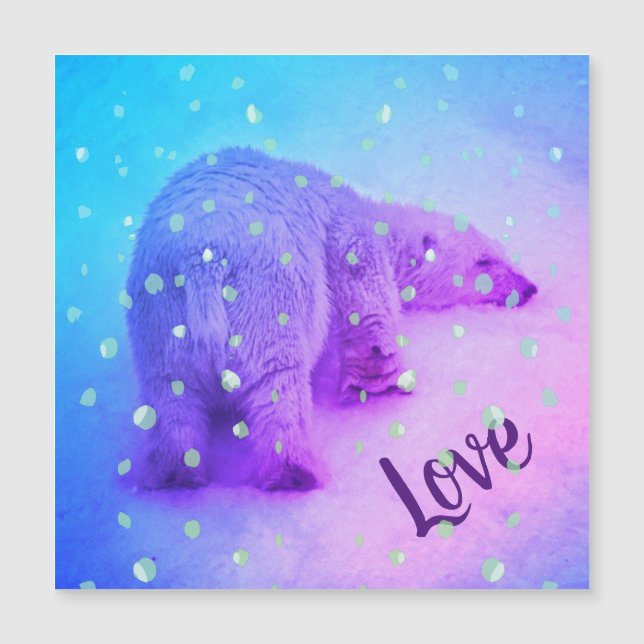 Little Polar Bear putting his head on the snow (Front)