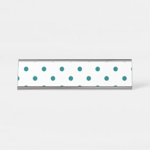 Little Polkadots - Teal Desk Name Plate