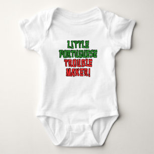 Little Portuguese Trouble Maker Baby Bodysuit