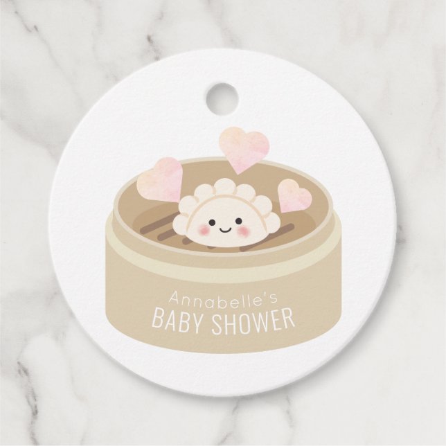 Little Potsticker Baby Shower Thank You Favour Tag (Front)
